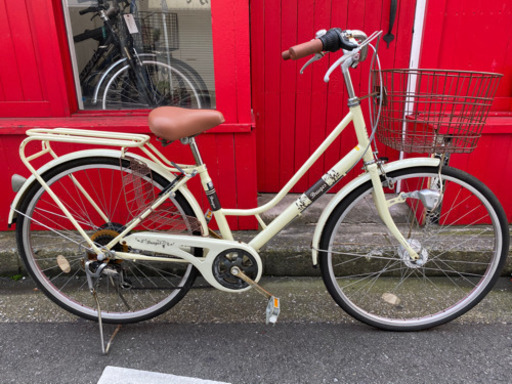 111 ★激安★変速ギア6段 オートライト 26インチ 軽整備済み 防犯登録 中古自転車 ママチャリ 横浜