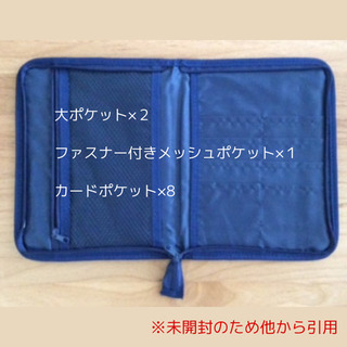 母子手帳ケース カバー 水玉 ネイビー 新品 未開封の画像