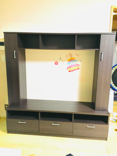 ハイタイプのテレビ台（ブラウン）