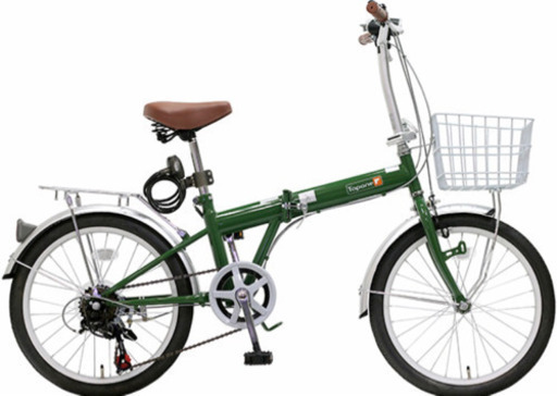 【お譲り先決定】折りたたみ自転車　モスグリーン　20インチ