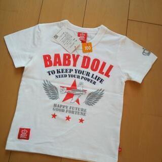 新品ミリタリーＴシャツ100白ベビドBABYDOLLベビードール
