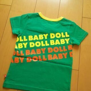新品ビッグ斜め王冠Ｔシャツ110緑ベビドBABYDOLLベビードールの画像
