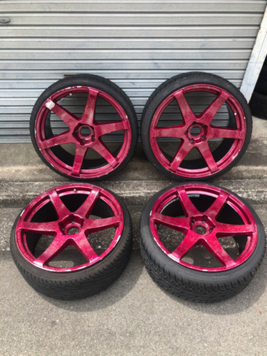 【廃盤】5zigen 5次元 ホイール 20インチ 9.5J ピンクラメ オフセット+25/38