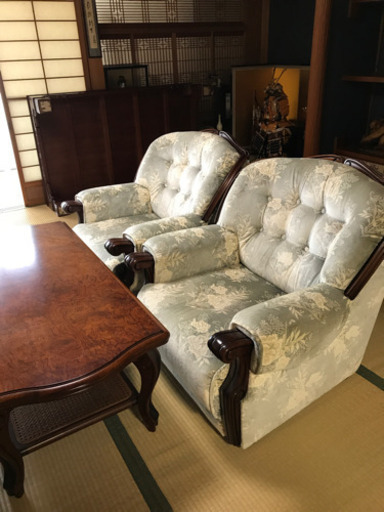 【お値下げ】カリモク　ソファー、テーブル4点セット