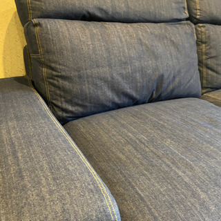 無印良品 ソファ 2.5シーター(オットマン、ヘッドレスト付き)デニム