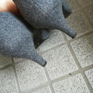グレー秋冬用パンプス無料の画像