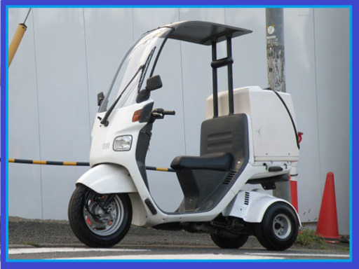 【御成約有難う御座いました】☆NEWオバフェン!リヤBOX付!消耗品OK!2スト最終ジャイロキャノピーミニカー改　新品オ-バ-フェンダ-&鍵付リヤFRPBOX装備!ノ-ヘルOK!