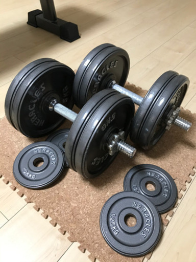折り畳み式ベンチ台（未使用）、ダンベル50kgセット