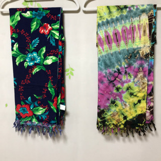 「お休み中」ハイビスカスのみ決定　パレオ1枚　残りタイダイの画像