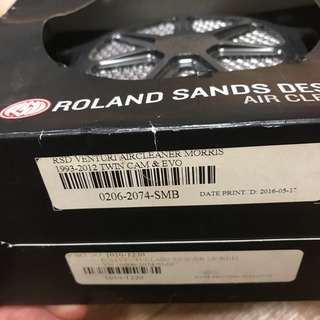 ROLAND SANDS DESIGN ローランドサンズデザイン RSD 0206-2074-SMB RSD VENTURI AIRCLEANER MORRIS BLK RD5091の画像