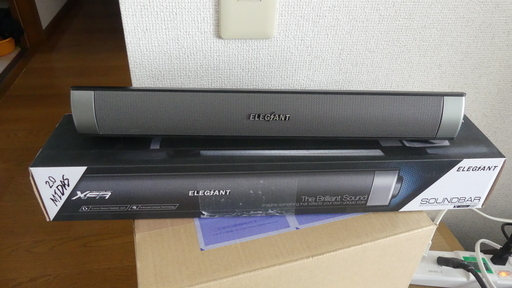 PCスピーカー ELEGIANT 高音質 ステレオ サウンドバー USB