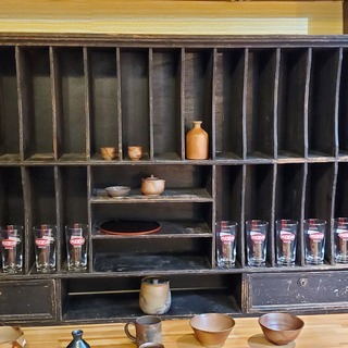 超希少！　明治後期から大正時代に使用されていた　木製棚（本・グラ...