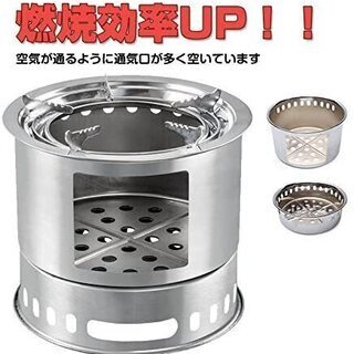 【値下げしました】【新品】ウッドストーブ　バーべキューコンロ　マ...