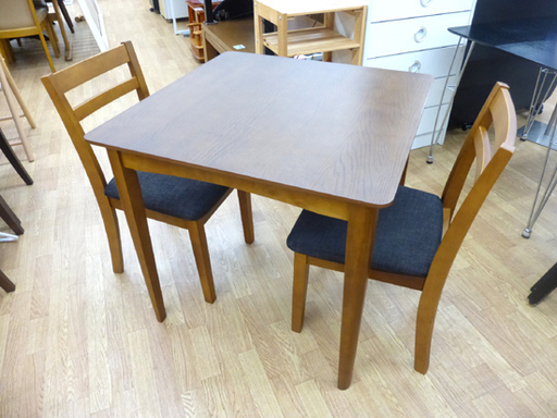 ニトリ 2人掛けダイニングセット 天然木 ダークブラウン ☆ PayPay(ペイペイ)決済可能 ☆ 札幌市 清田区 平岡