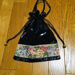 未使用品　巾着　ブラック　
