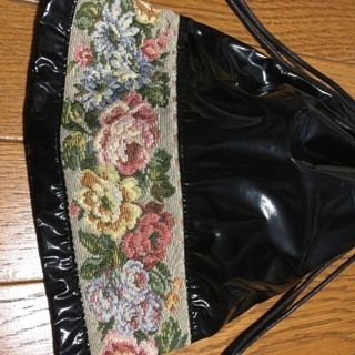 未使用品　巾着　ブラック　の画像