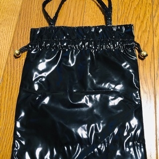 未使用品　巾着　ブラック　の画像