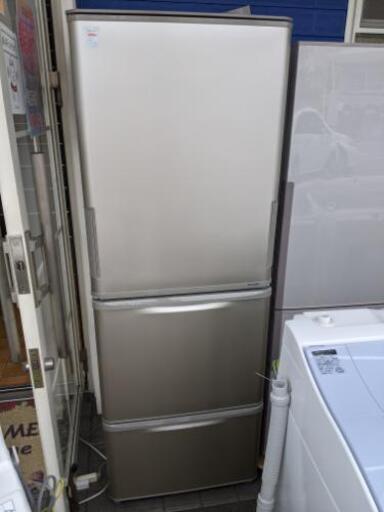 【2017年製シャープ】両開きドア 3ドア冷蔵庫 SJ-W352C 350L【安心の3ヵ月保証付】自社配送時代引き可※現金、クレジット、スマホ決済対応※