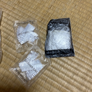 身体洗うスポンジ&シャワーキャップの画像