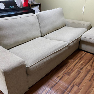 [お取引中]3人掛けカウチソファ  イケア グレー