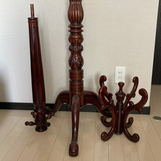 美品　ポールスタンド　木製　ウッド　の画像