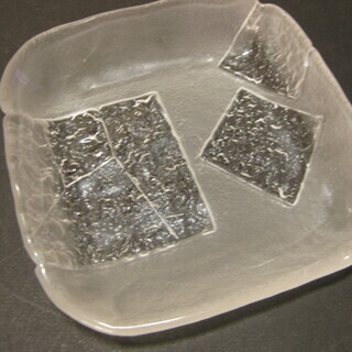 HOYAクリスタル　あじさい　平皿　5客　新品未使用の画像