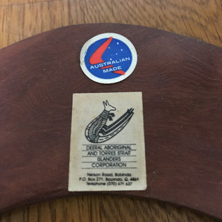 インテリアブーメラン　オーストラリア製の画像