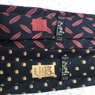 GUCCI &HERMES ネクタイの画像