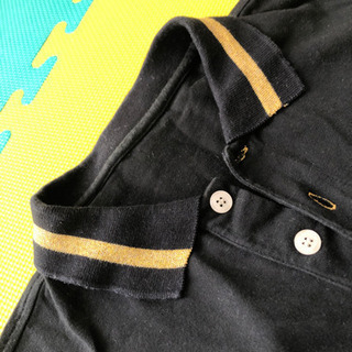 男性用ポロシャツ、ブラックXLの画像