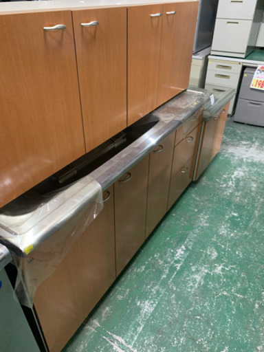 ナスステンレス　流し台　戸袋　ガス台　3点セット　未使用品