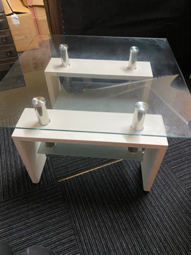 美品！ローテーブル　ガラステーブル　リビング