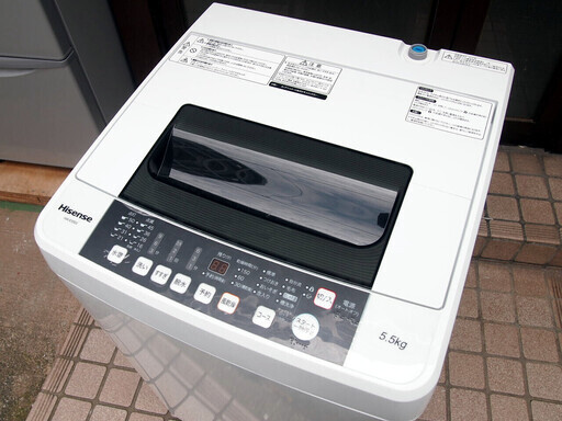 ⑩【6ヶ月保証付】18年製 美品 ハイセンス 5.5kg 全自動洗濯機 HW-E5502