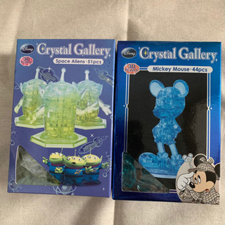 新品・未使用品　ミッキーとリトルグリーンメンのクリスタルギャラリ...