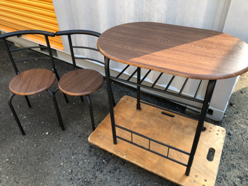 2人用　ミニダイニングテーブルセット良好品⭐︎