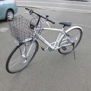 南12条店 シティサイクル 27インチ 6段変速 ホワイト
