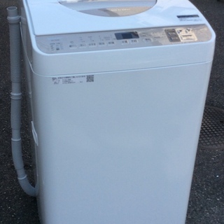 30日迄！送料無料☆シャープ5.5㎏ 洗濯乾燥機【E-T5CBK-N】 シャープ