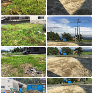 福岡 格安防草シート施工 草刈り　植木の伐採 草取り 草刈り砂利敷き 綺麗なまさ土入れ替え整地  砕石駐車場　ロープ駐車場　ブロックはつり解体撤去の画像