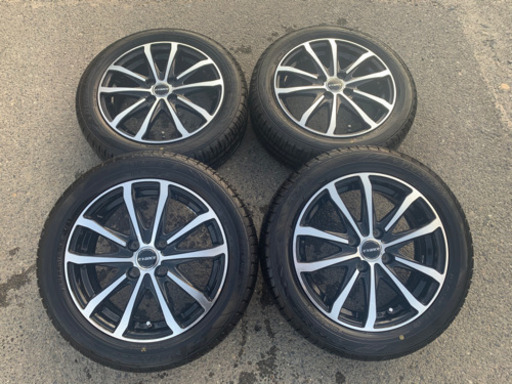 社外ホイール4本セット　15X5.5J ET45 4X100 バリ山　ダンロップ　エナセーブEC204　185/55R15　4本　20