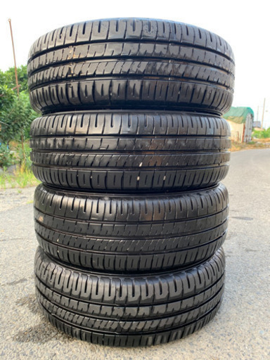 社外ホイール4本セット　15X5.5J ET45 4X100 バリ山　ダンロップ　エナセーブEC204　185/55R15　4本　20
