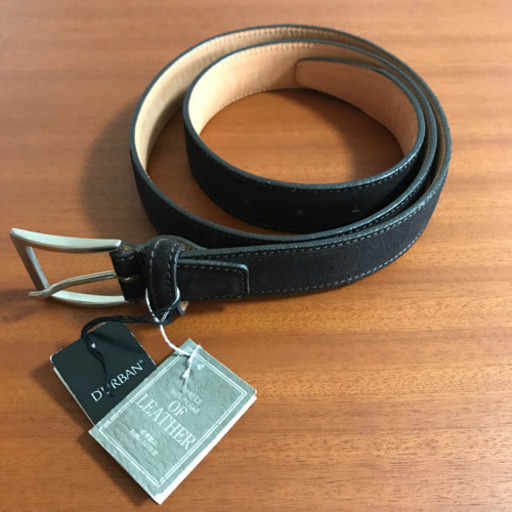 ベルト　スエード　ダークブラウン  新品