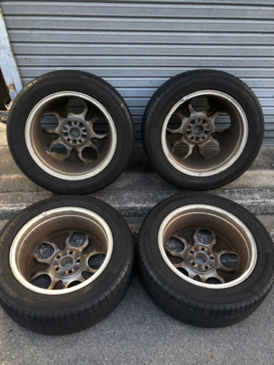 【美品】トヨタ 純正 アルファード 10系 17インチ ホイール& 225/55ZR17 YOKOHAMA ラジアルタイヤ 4本セット