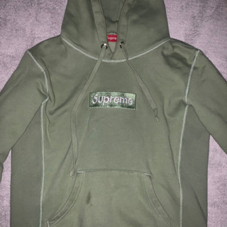 supreme 緑パーカー