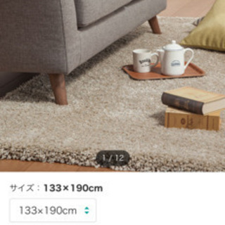 ニトリ　ラグマット　一人暮らし　ウィルトン織りシャギーラグ(ロー...