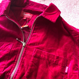 新品　シュプリーム/supreme Velvet Zip Up Shirt /Sサイズの画像