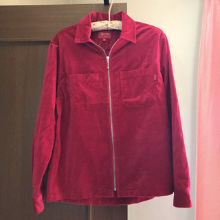 新品　シュプリーム/supreme Velvet Zip Up Shirt /Sサイズの画像