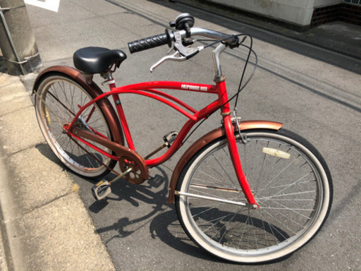 お洒落デザイン★ビーチクルーザー26インチ自転車