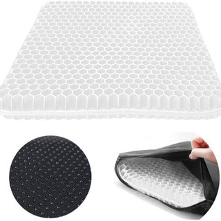 ゲルクッション 二重 無重力 クッションカバー付き (白い)#488