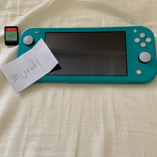 『セット売り』Nintendo Switch Lite ターコイズ+ソフト１本 switch lite ターコイズ ソフト セット amiiboカード10枚付