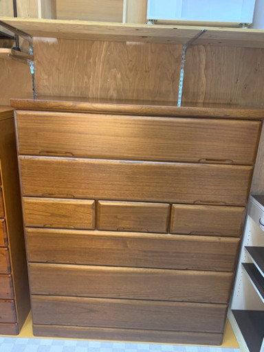 【リサイクルショップ八光　田上店　配達・設置OK】ブラウン　6段チェスト