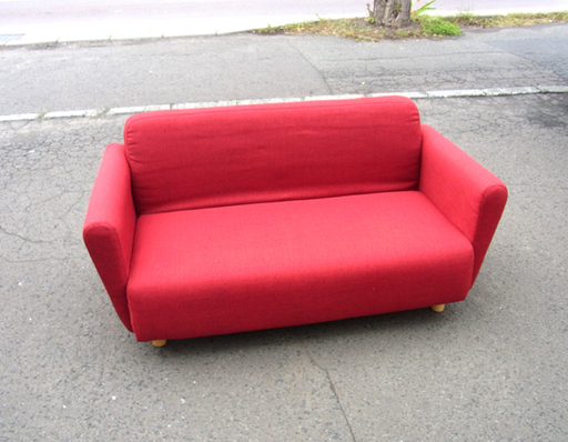 2人掛け ソファ フランフラン/Francfran チックソファー 幅155cm バルス レッド